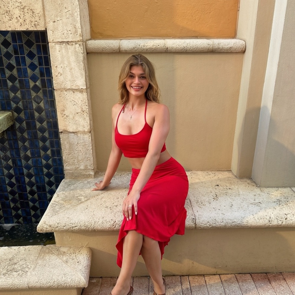 Revolve Red Two-Piece Set
